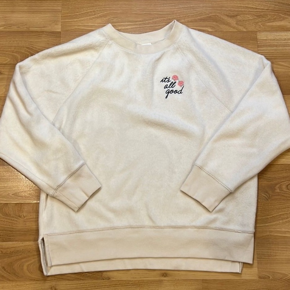 It’s all good oversized fleece Victoria’s Secret PINK sweatshirt